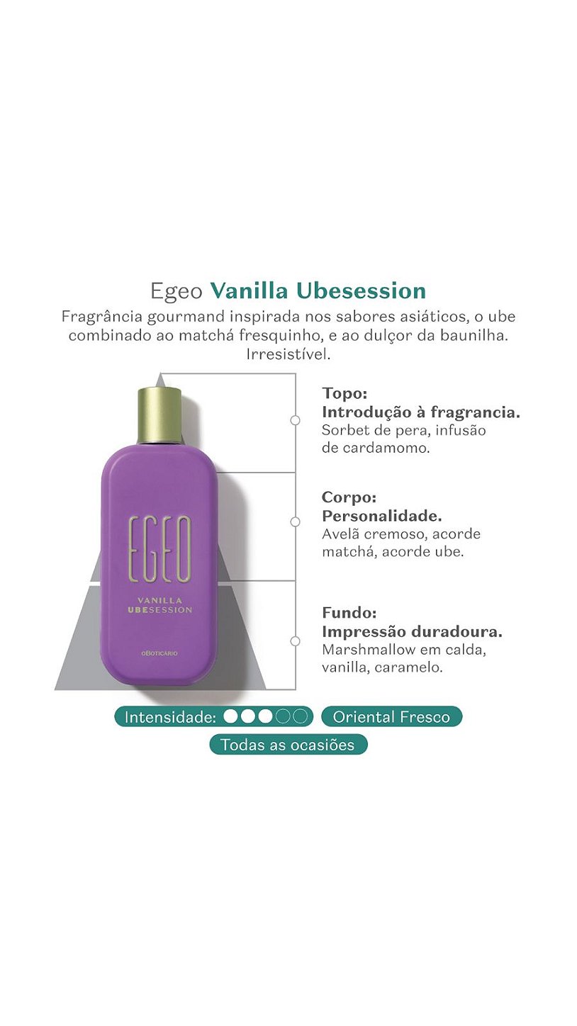 Egeo Vanilla Ubesession Desodorante Colônia 90ml