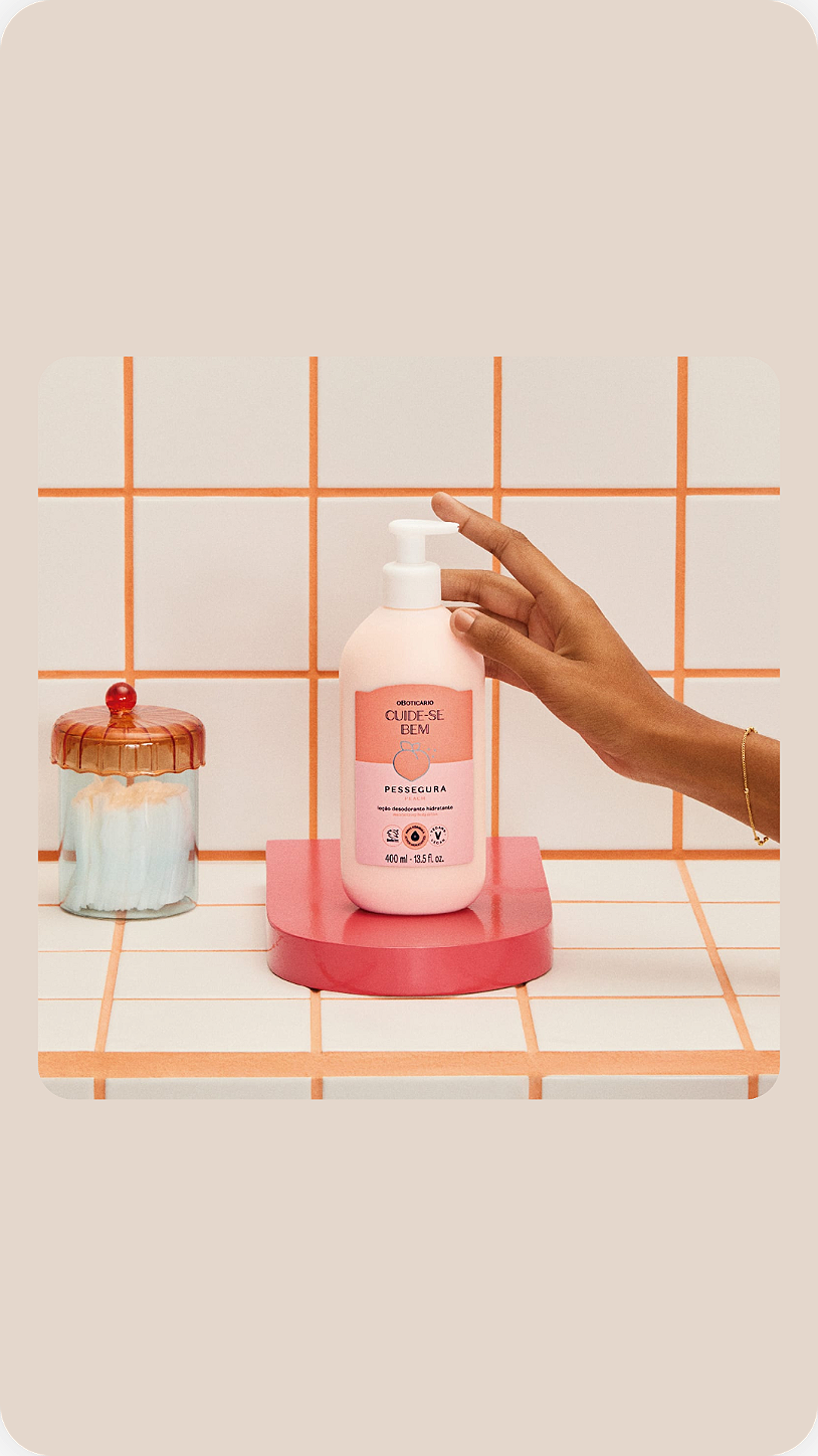 Loção Desodorante Hidratante Corporal Cuide-se Bem Pessegura 400ml