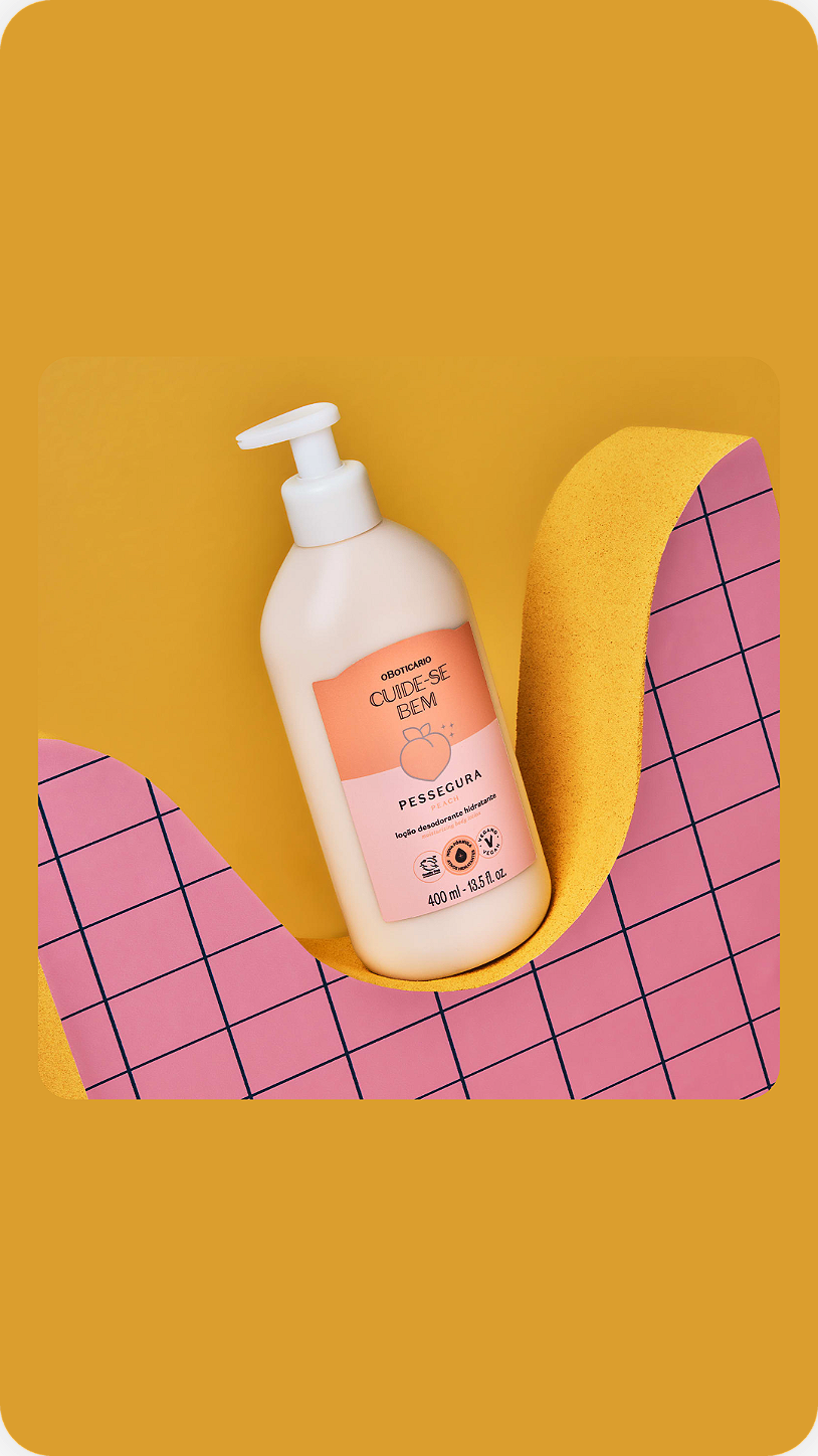 Loção Desodorante Hidratante Corporal Cuide-se Bem Pessegura 400ml