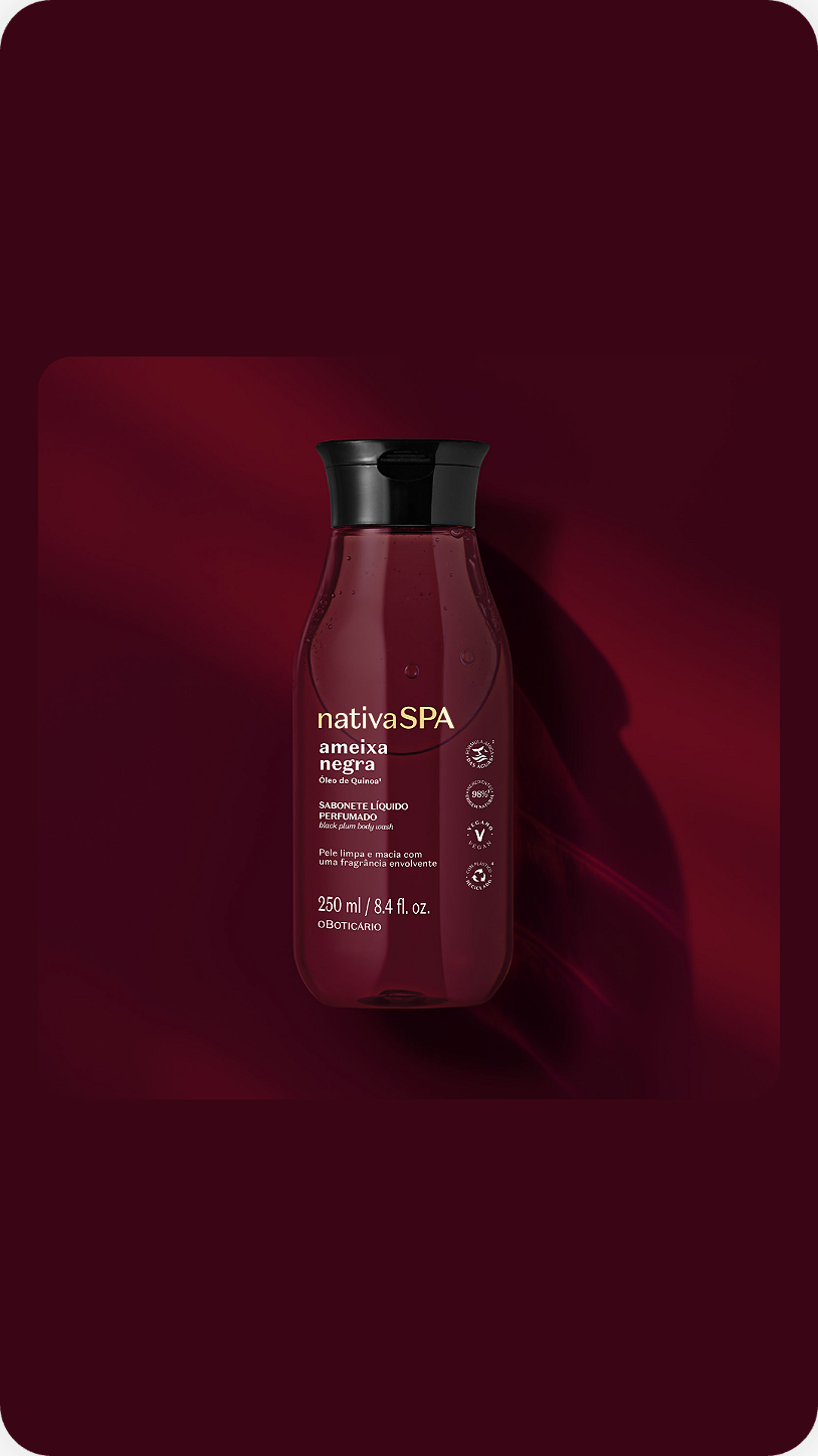 Sabonete Líquido Perfumado Nativa Spa Ameixa Negra 250ml