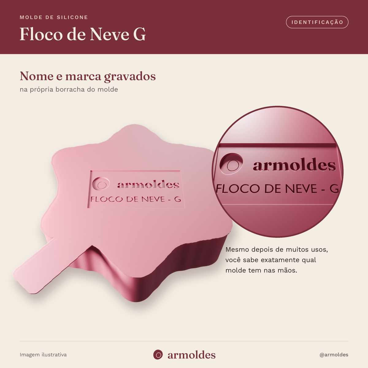 Molde de Silicone Floco de Neve G