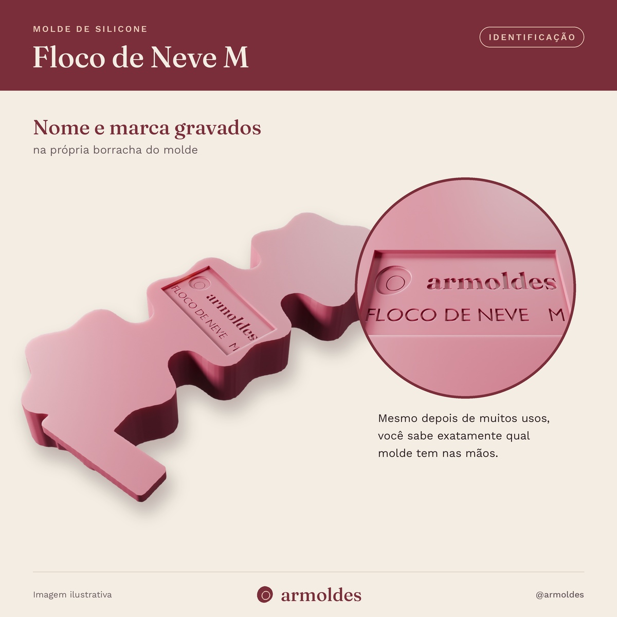 Molde de Silicone Floco de Neve M