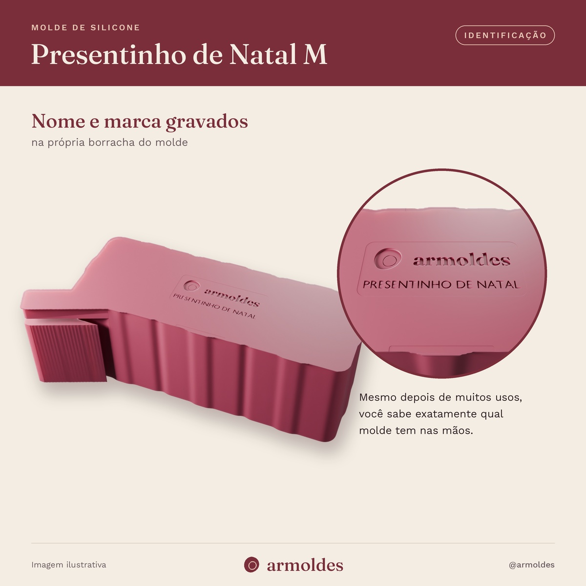 Molde de Silicone Presentinho de Natal M