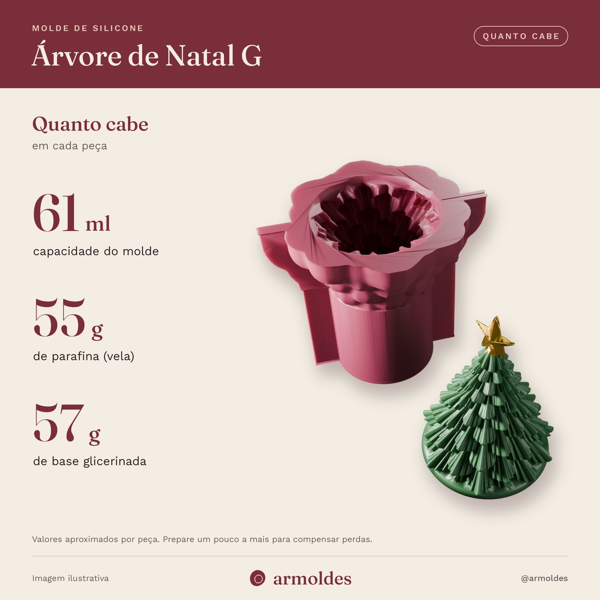 Molde de Silicone Árvore de Natal G