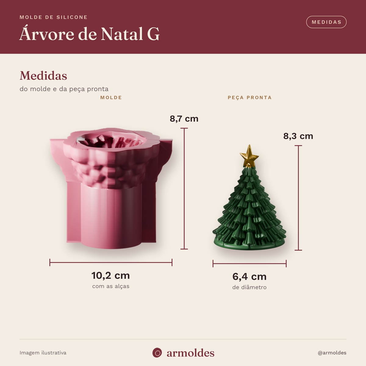 Molde de Silicone Árvore de Natal G