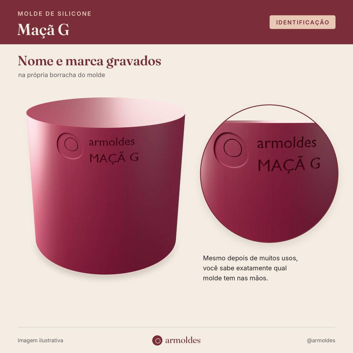 Molde de Silicone Maçã G