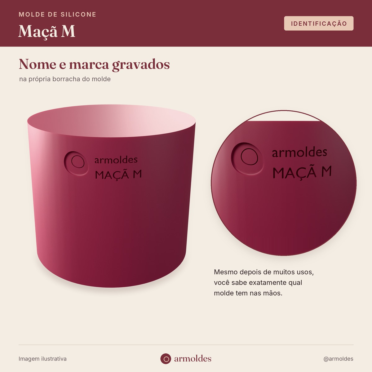 Molde de Silicone Maçã M