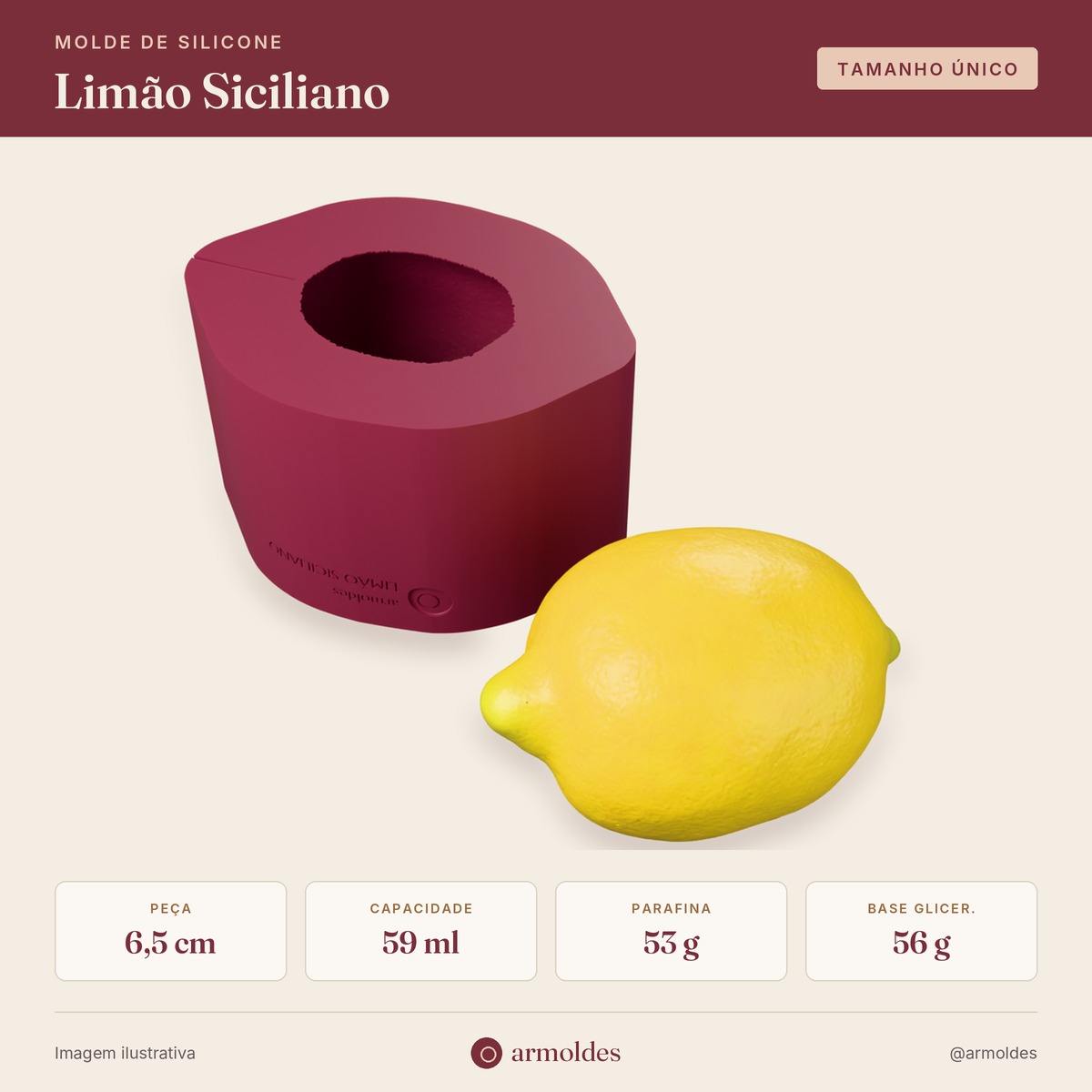 Molde de Silicone Limão Siciliano