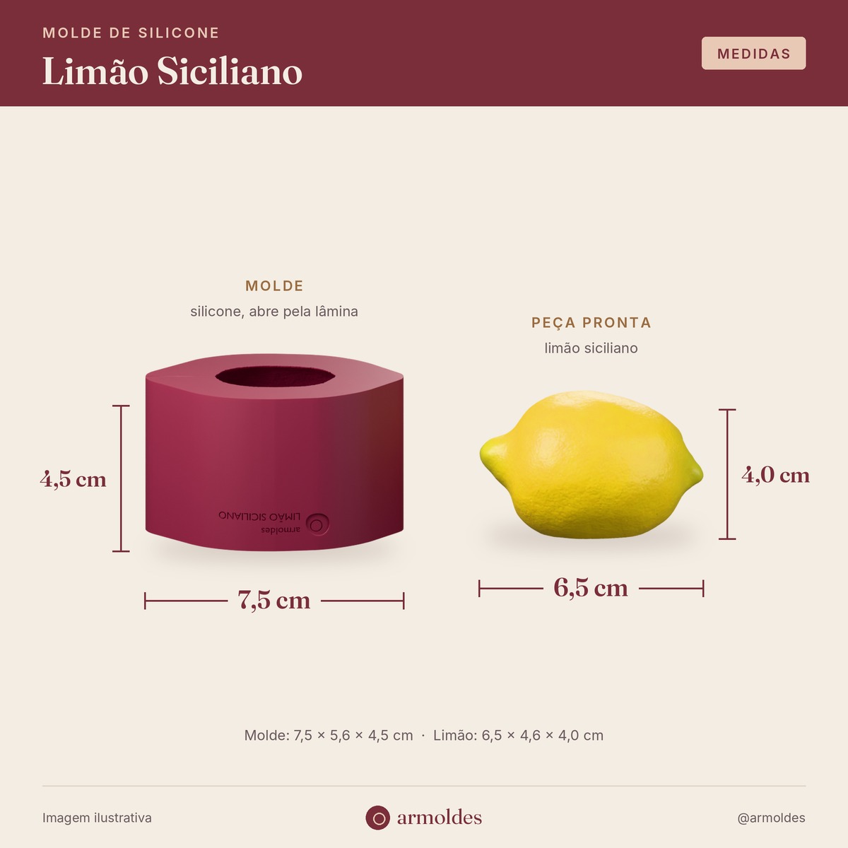 Molde de Silicone Limão Siciliano