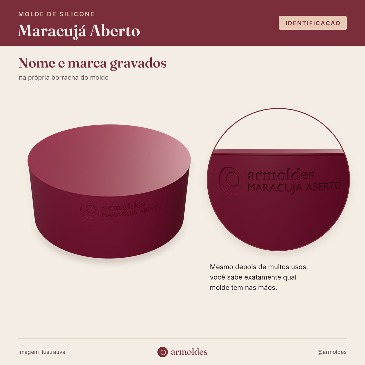 Molde de Silicone Maracujá Aberto