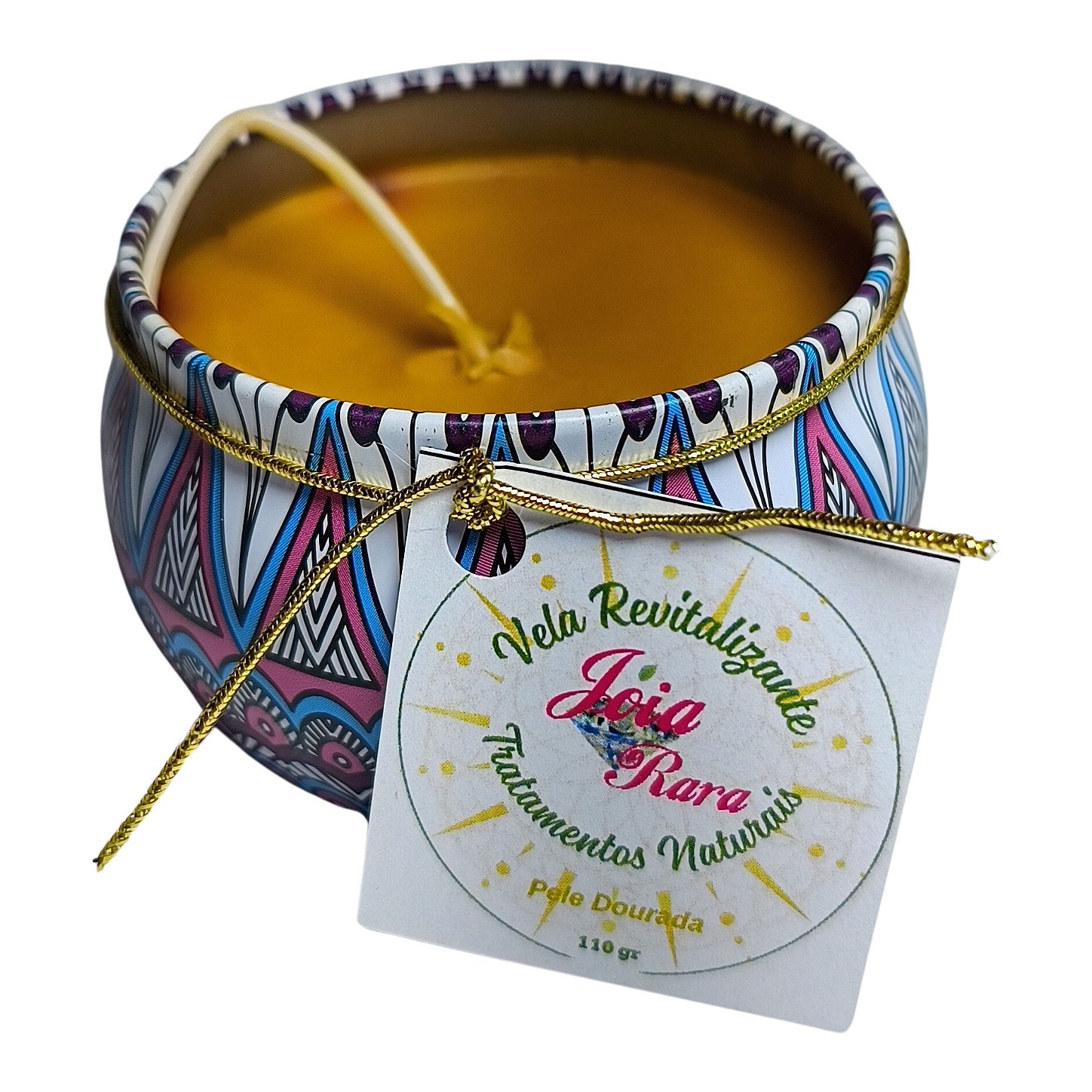 Vela Natural Revitalizadora Pele Dourada, hidratação profunda, pés, mãos e áreas ressecadas