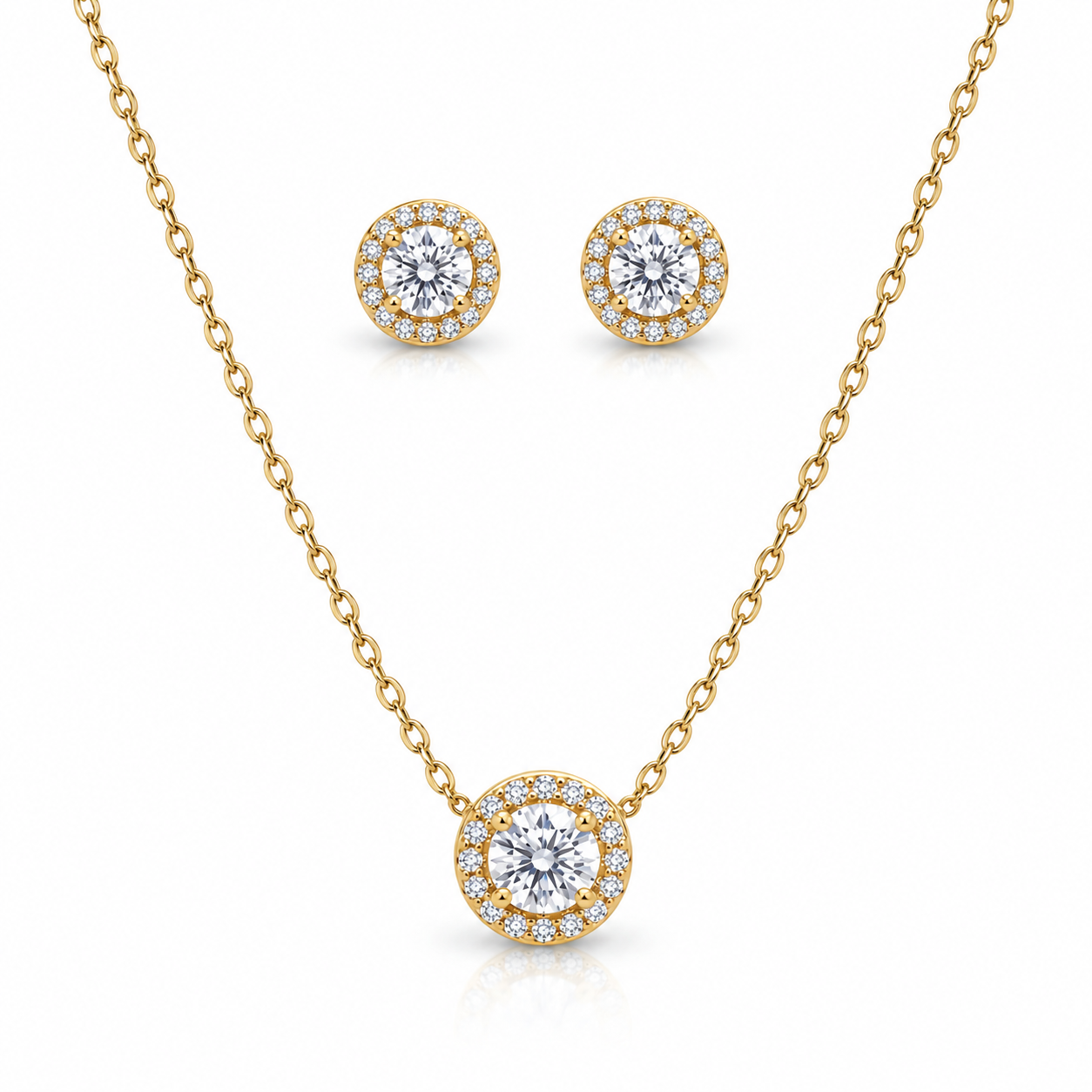 Conjunto Elegance Cristal Colar e Brincos