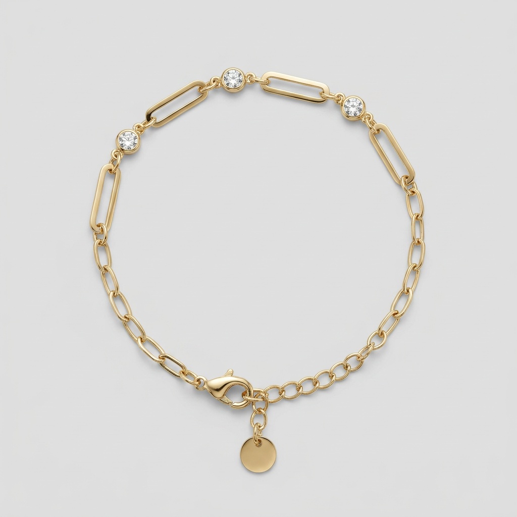 Pulseira Lúmina Dourada com Zircônias