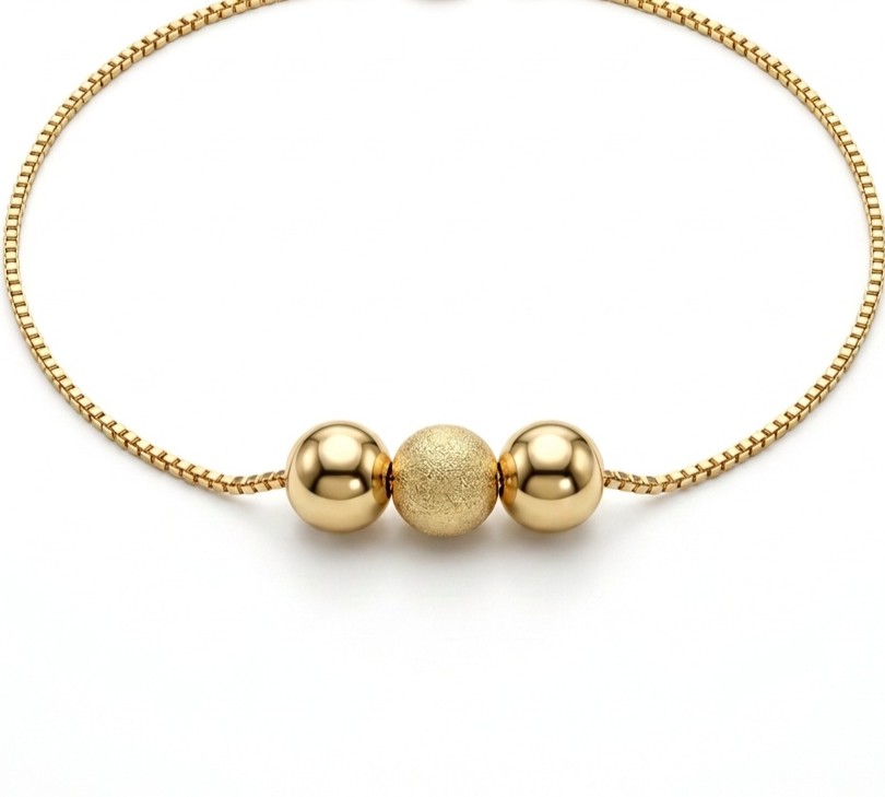 Pulseira Esferas Lumière Dourada Feminina