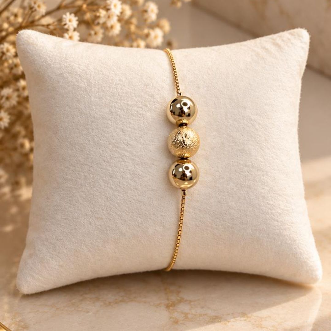 Pulseira Esferas Lumière Dourada Feminina