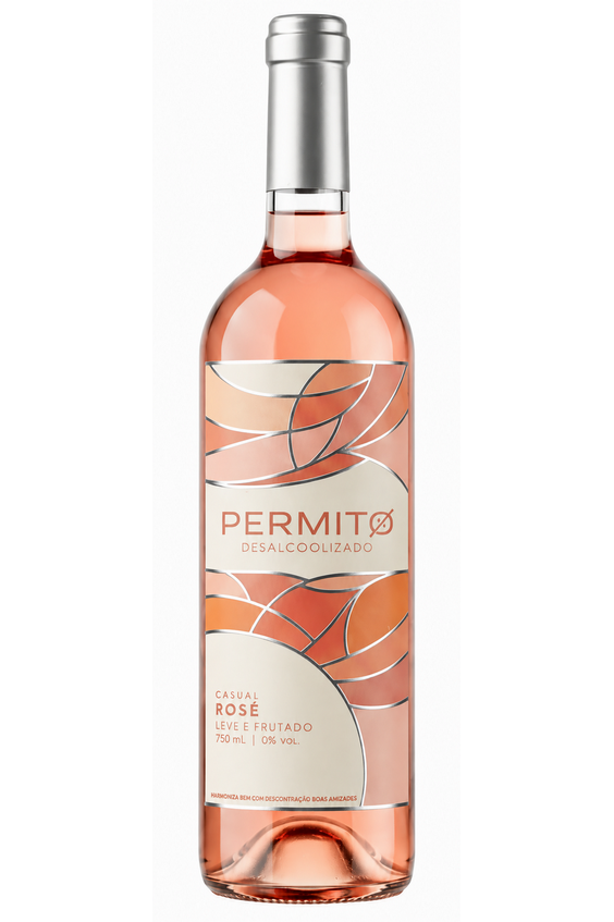 Permito - Vinho Rosé Suave Sem Álcool