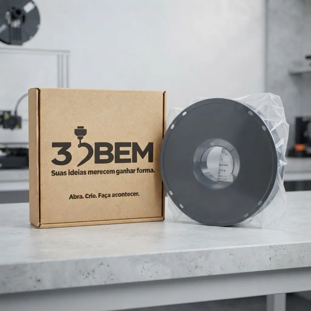 Filamento PETG Preto 3DBem 1kg 1,75mm Levemente Brilhante