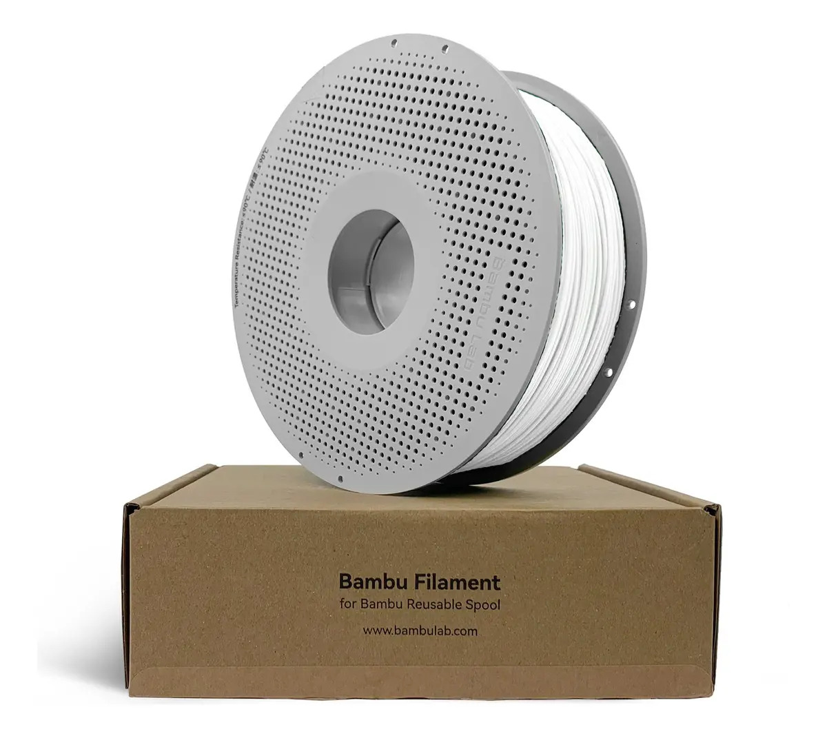 Filamento PLA Bambu Lab Lite Branco 1kg 1,75mm com Carretel