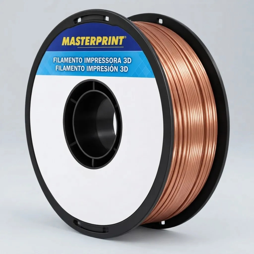 Filamento PLA Silk Cobre Masterprint 1kg 1,75mm