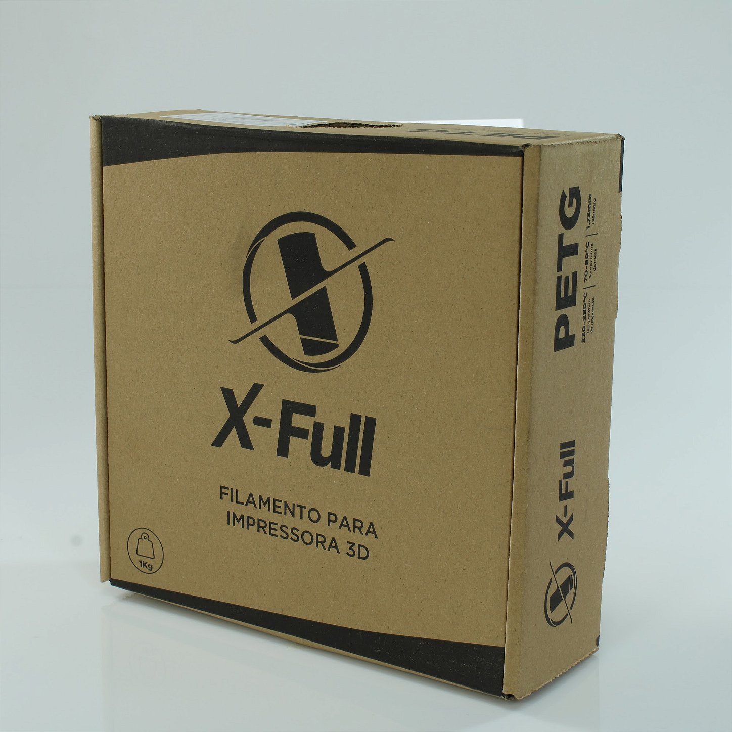 Filamento PETG X-Full Preto 1kg 1,75mm para Impressora 3D