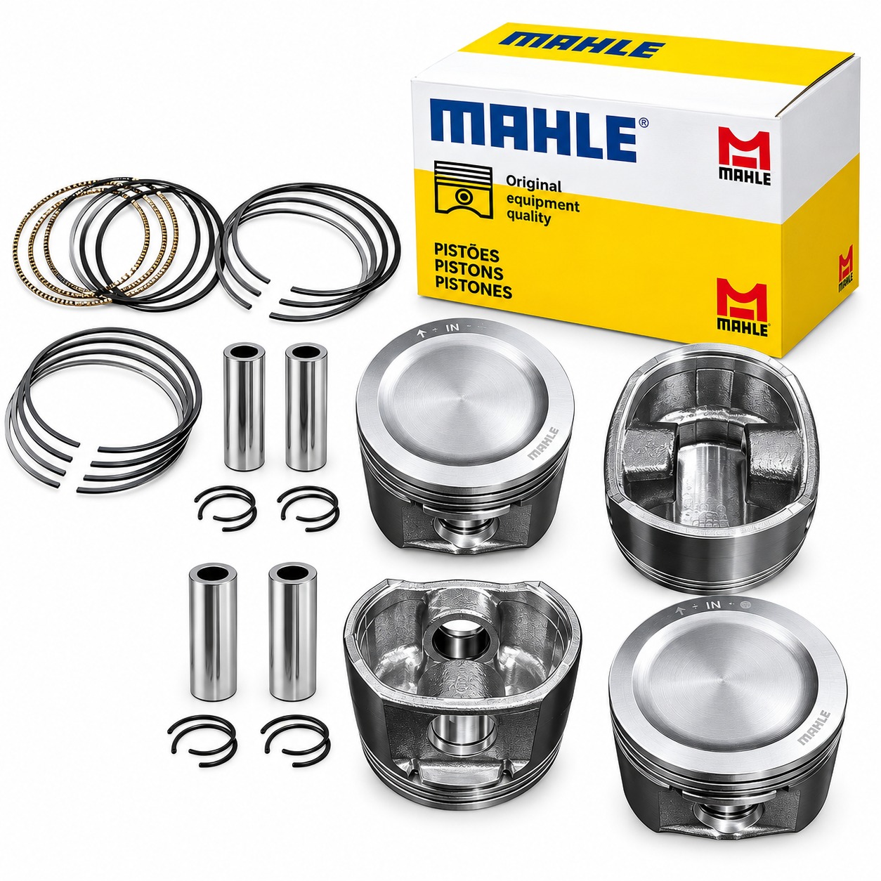 Kit Pistão e Anéis 0,50 VW Fox Gol G3 G4 G5 1.0 8V Flex EA111