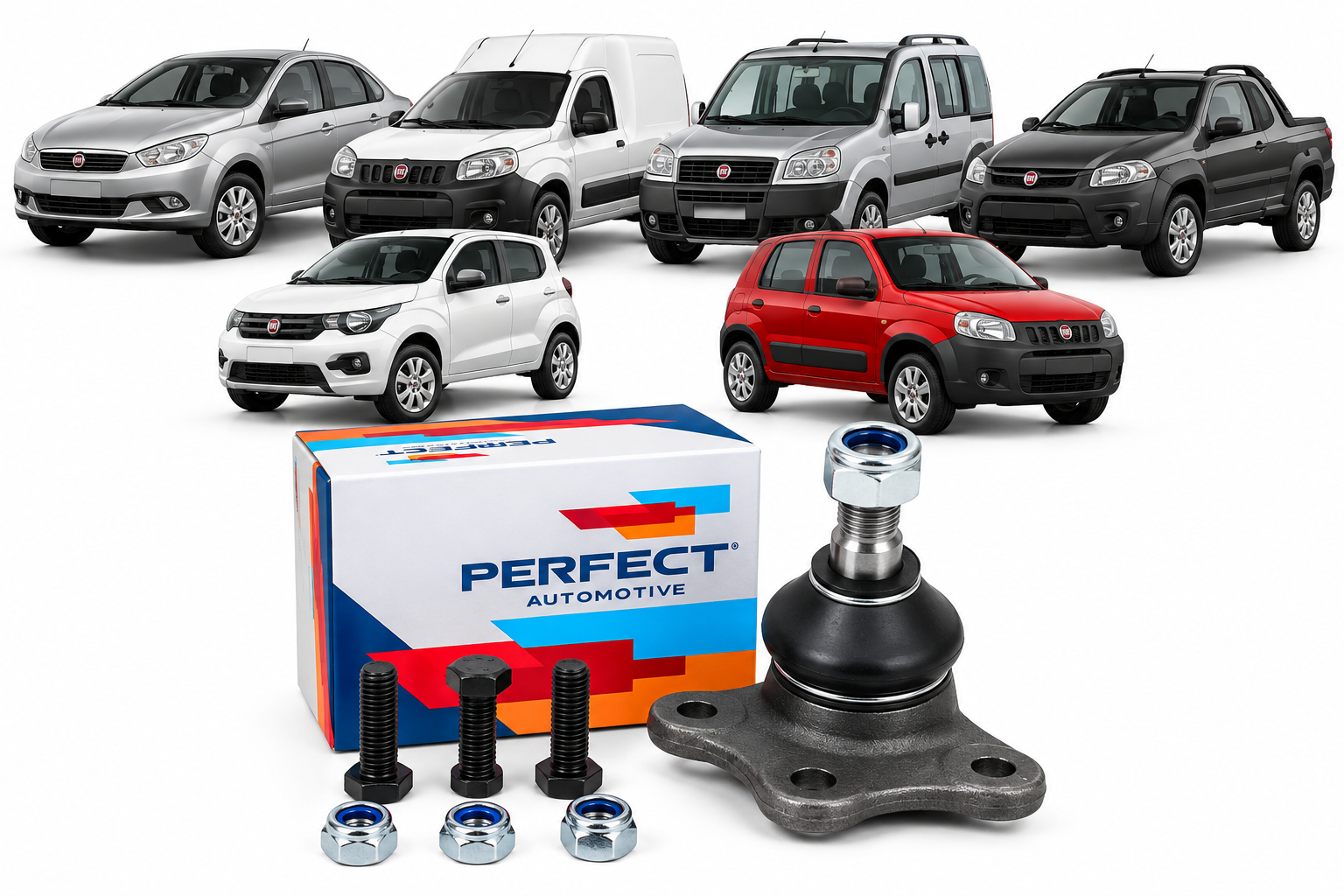 Par Pivô de Suspensão Dianteiro Inferior Fiat Palio Uno Mobi Strada Doblo Perfect