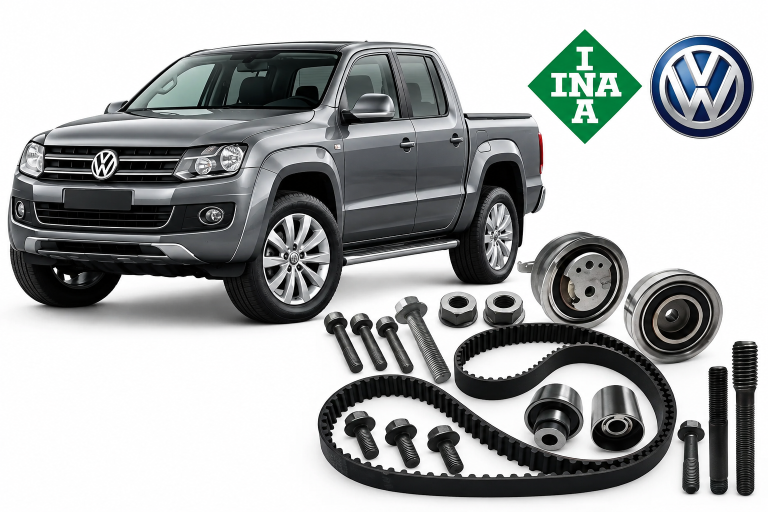 Kit Correia Dentada e Tensores Amarok 2.0 16V Tdi Diesel Original INA