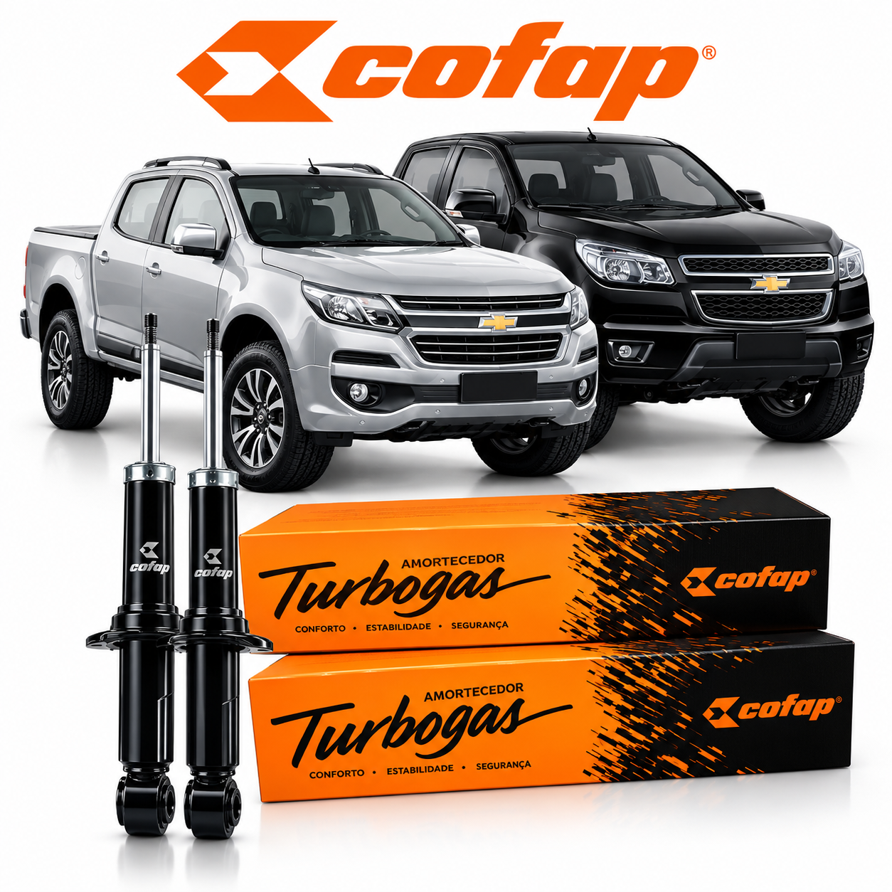 Par Amortecedor Dianteiro Cofap Turbogás Chevrolet S10 2012 a 2019