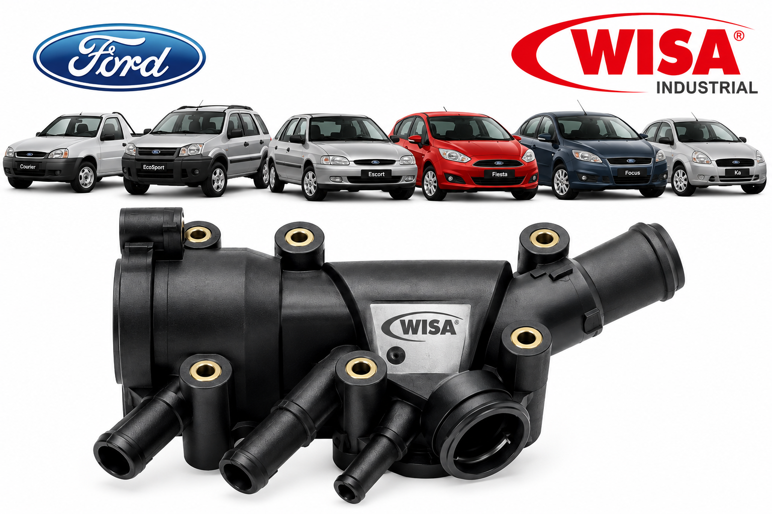 Cavalete Flange de Água Fiesta Ka EcoSport Focus Fiesta Zetec Rocam Wisa