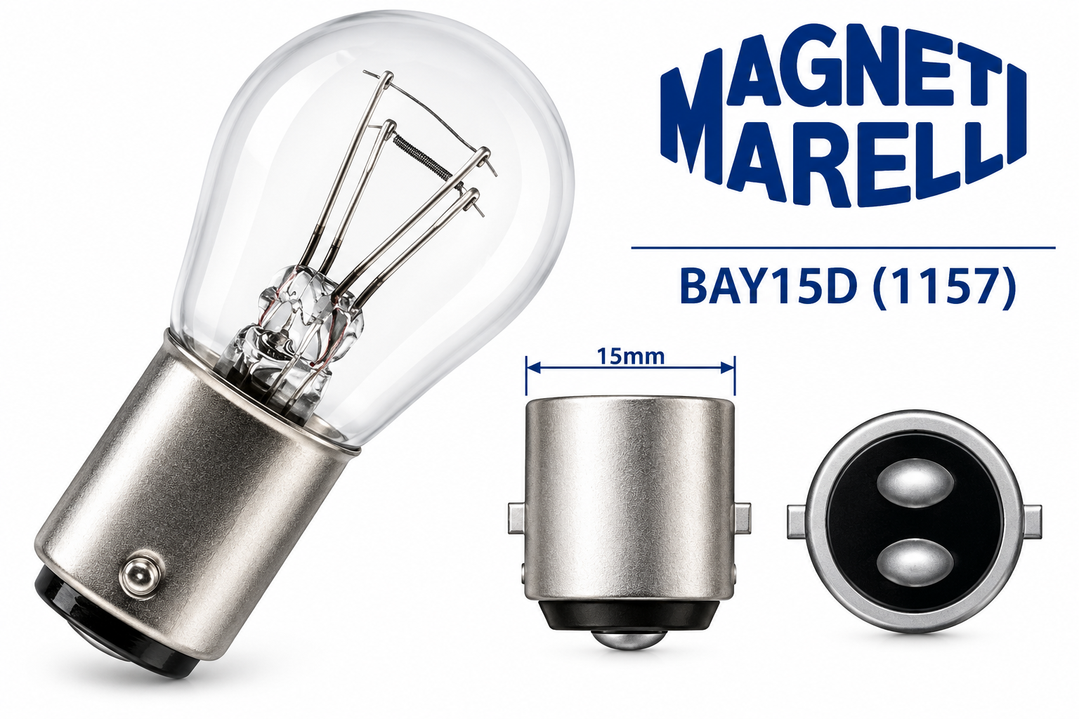Lâmpada 2 Polos 1034 P21/5W 12V Magneti Marelli