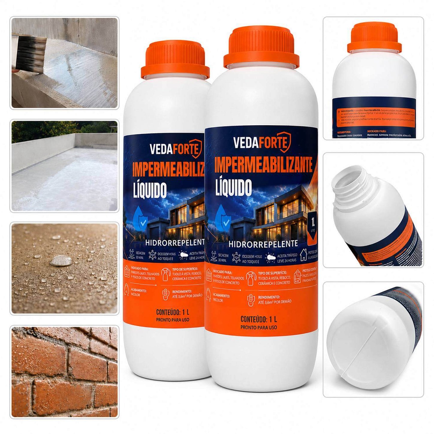 Kit 2 Impermeabilizantes Líquidos Hidrorrepelentes [1 Litro]