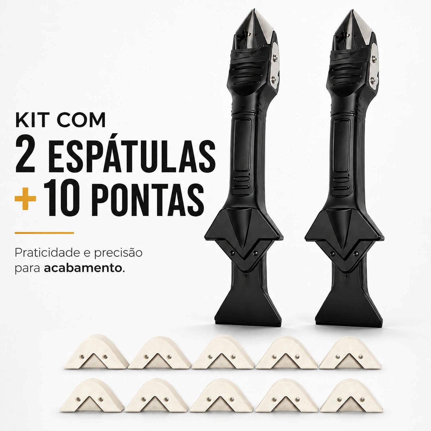 Kit 2 Espátula Removedora de Silicone e Rejunte 3 em 1