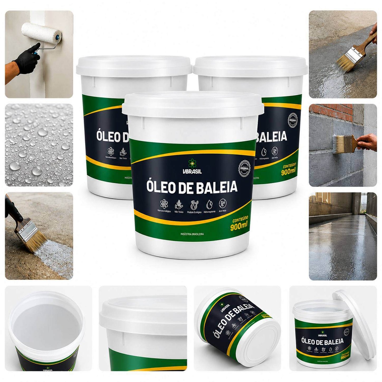Kit 3 Óleos De Baleia Resina Multiuso Incolor [900ml]