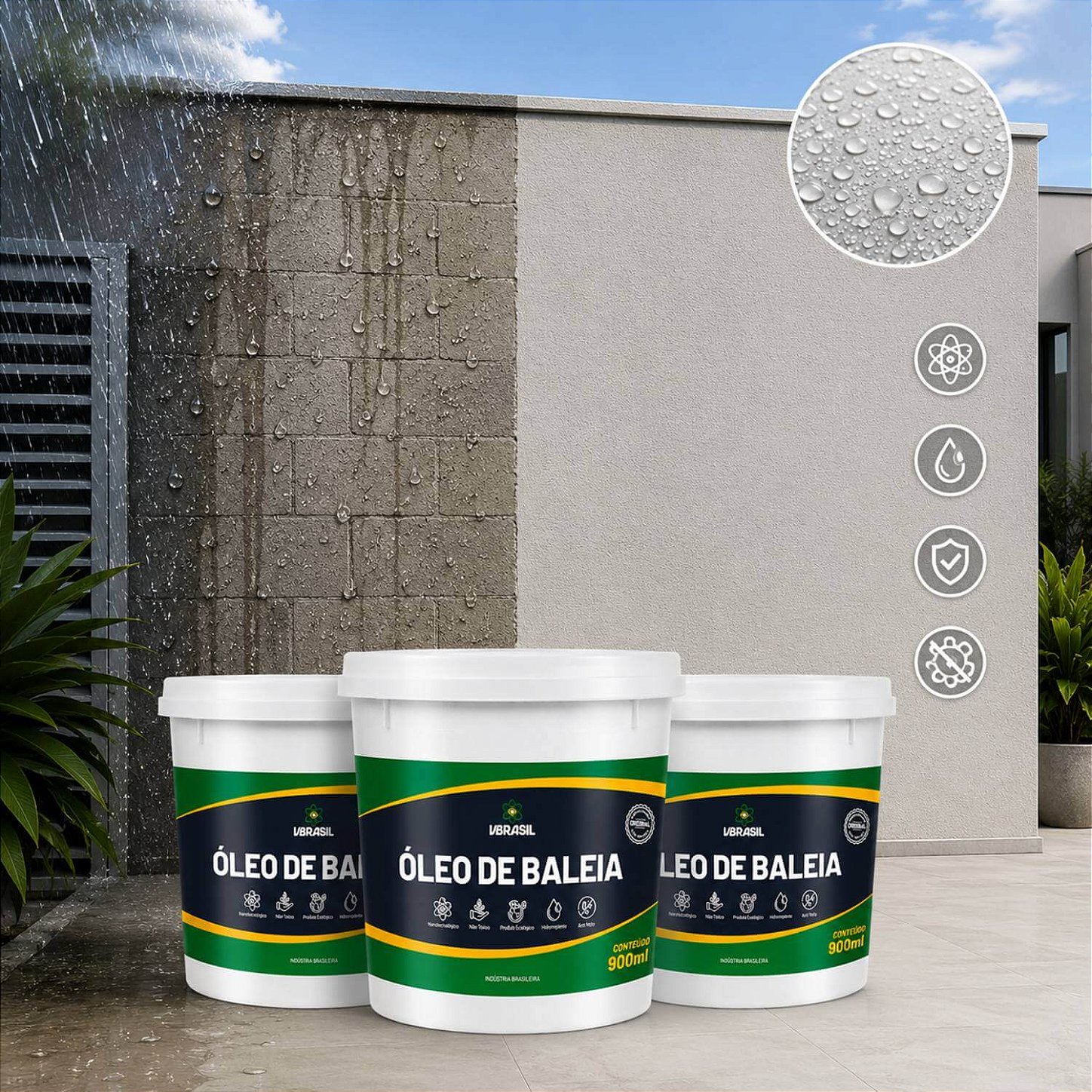 Kit 3 Óleos De Baleia Resina Multiuso Incolor [900ml]