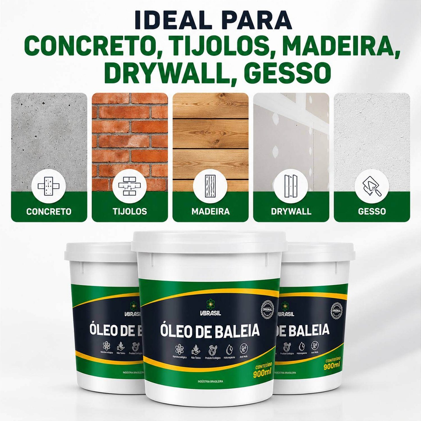 Kit 3 Óleos De Baleia Resina Multiuso Incolor [900ml]