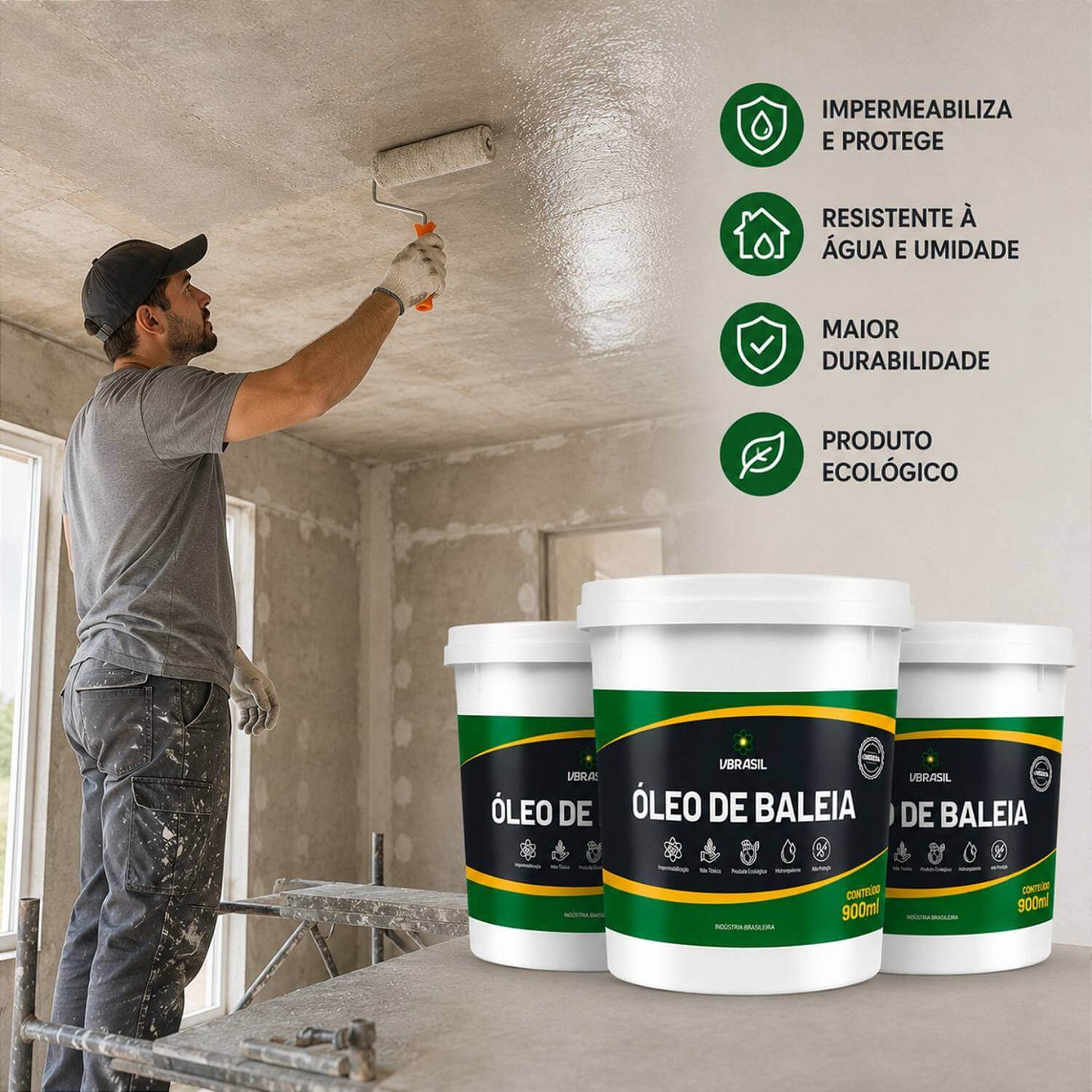 Kit 3 Óleos De Baleia Resina Multiuso Incolor [900ml]