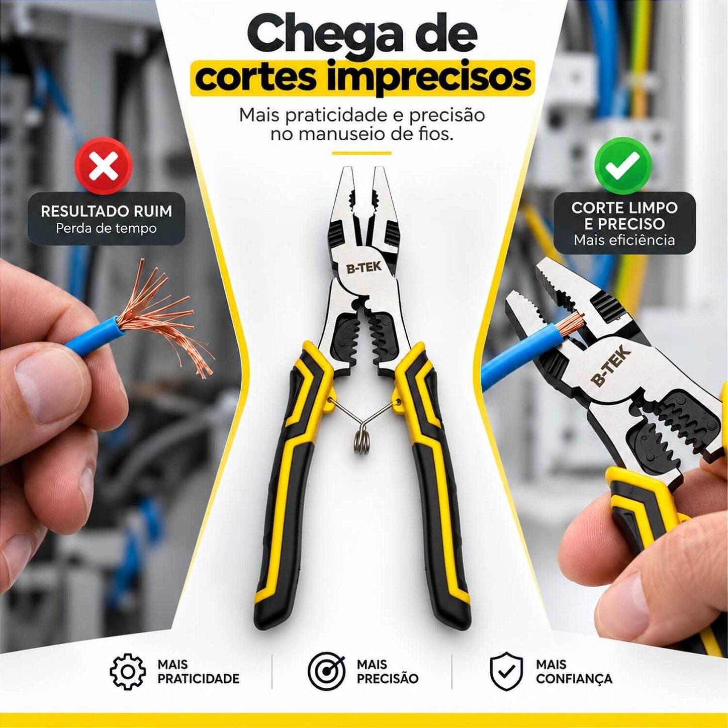 Alicate Universal Descascador 9 Polegadas Multifuncional