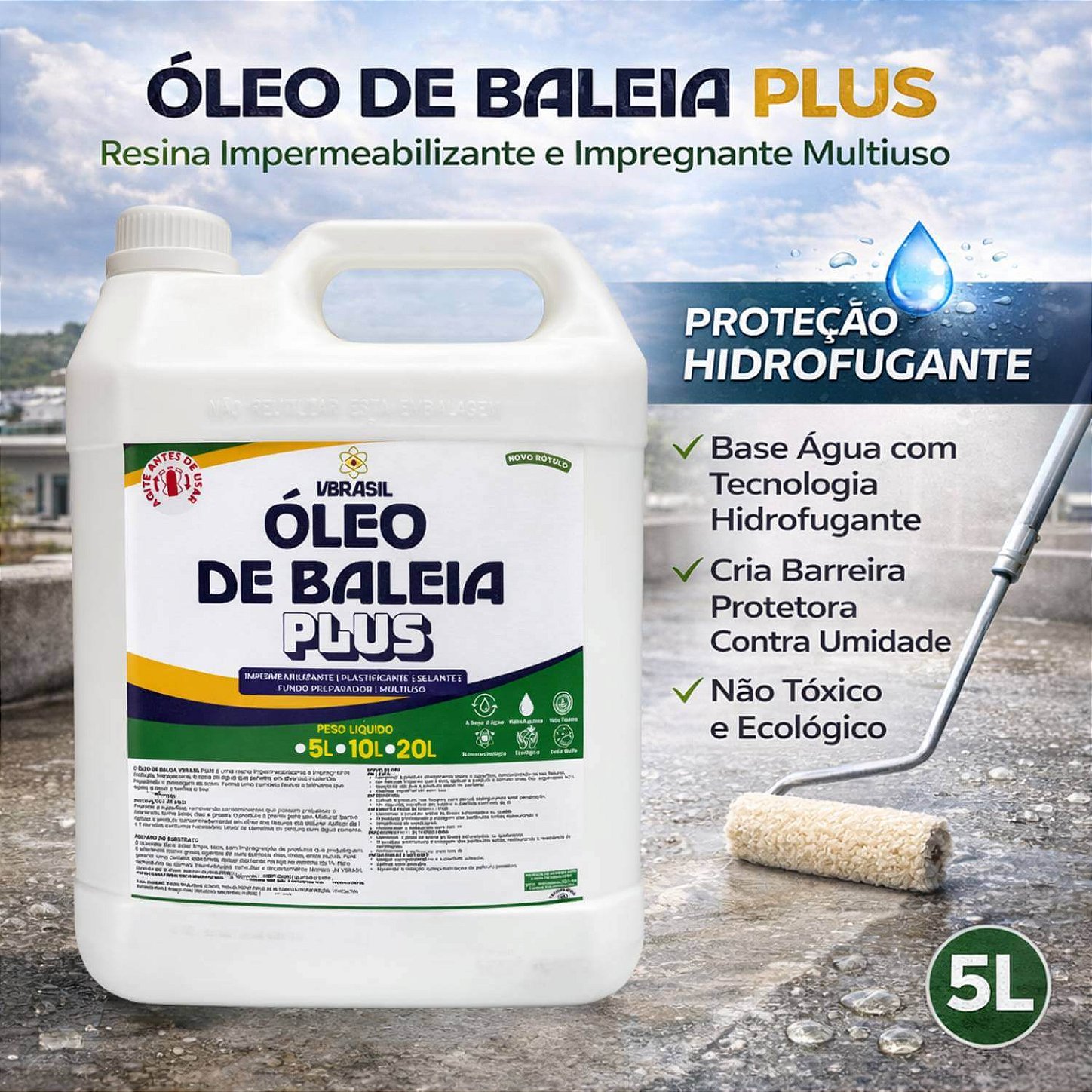 Óleo de Baleia Plus Impermeabilizante Multiuso [5 Litros]