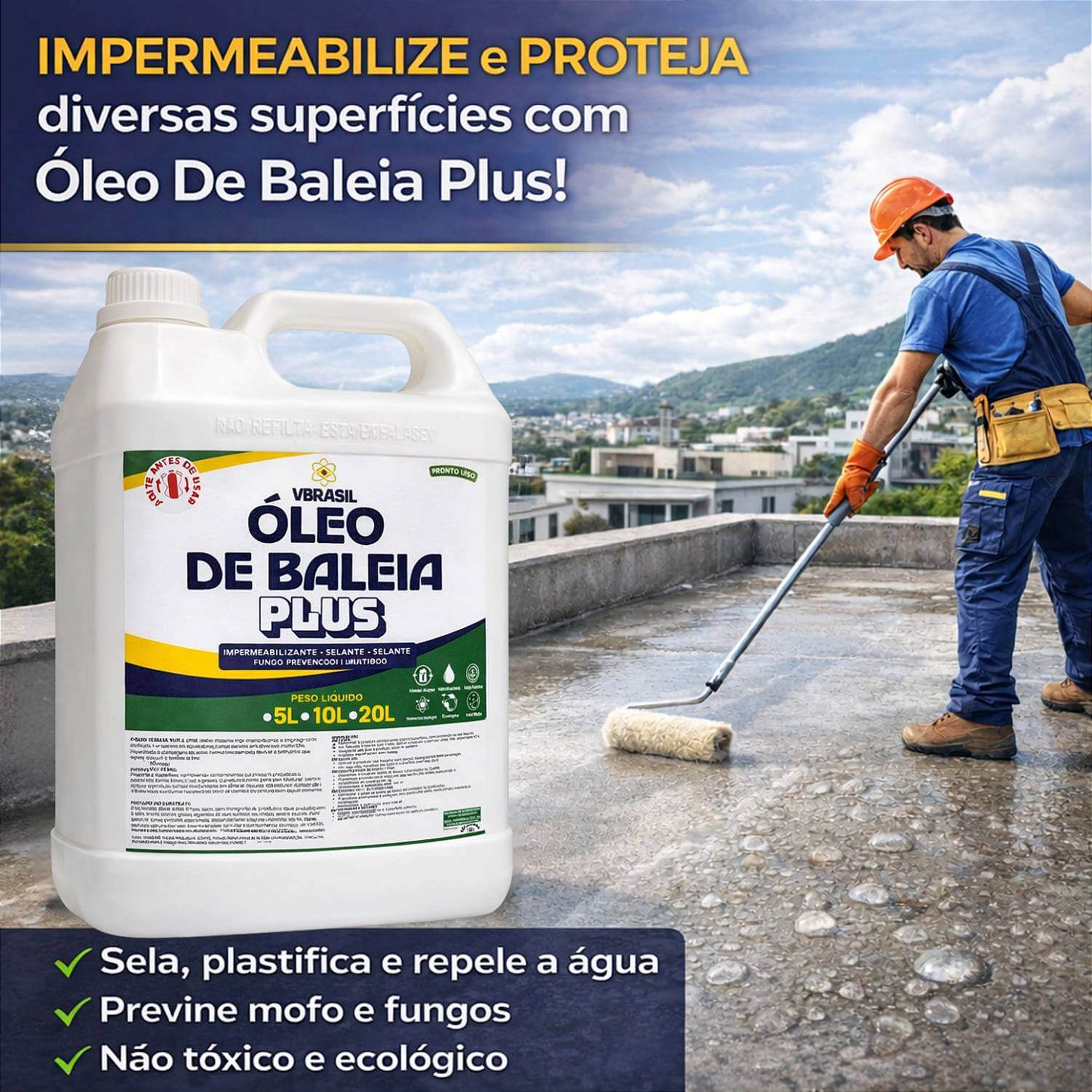 Óleo de Baleia Plus Impermeabilizante Multiuso [5 Litros]