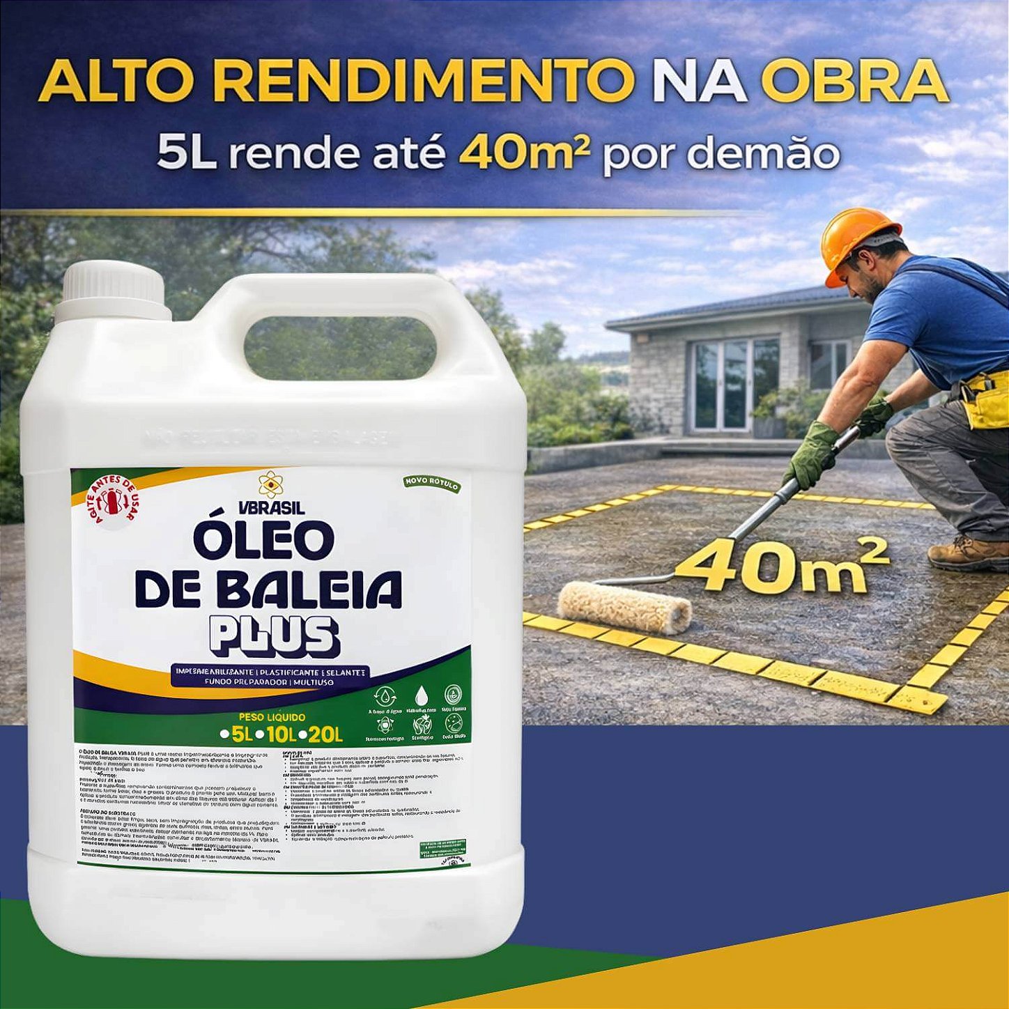 Óleo de Baleia Plus Impermeabilizante Multiuso [5 Litros]