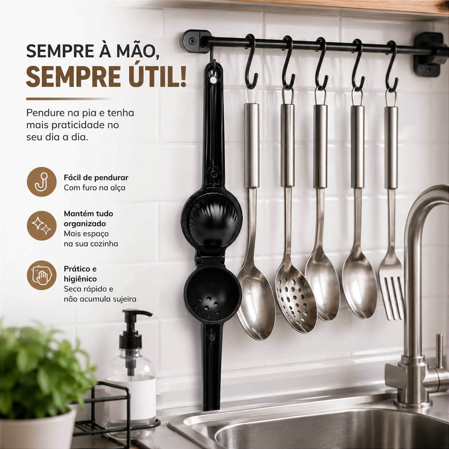 Espremedor de Limão Manual em Metal