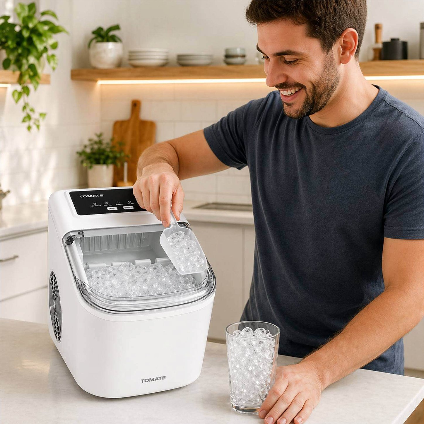 Máquina De Gelo Portátil 12Kg 127V [Branco]