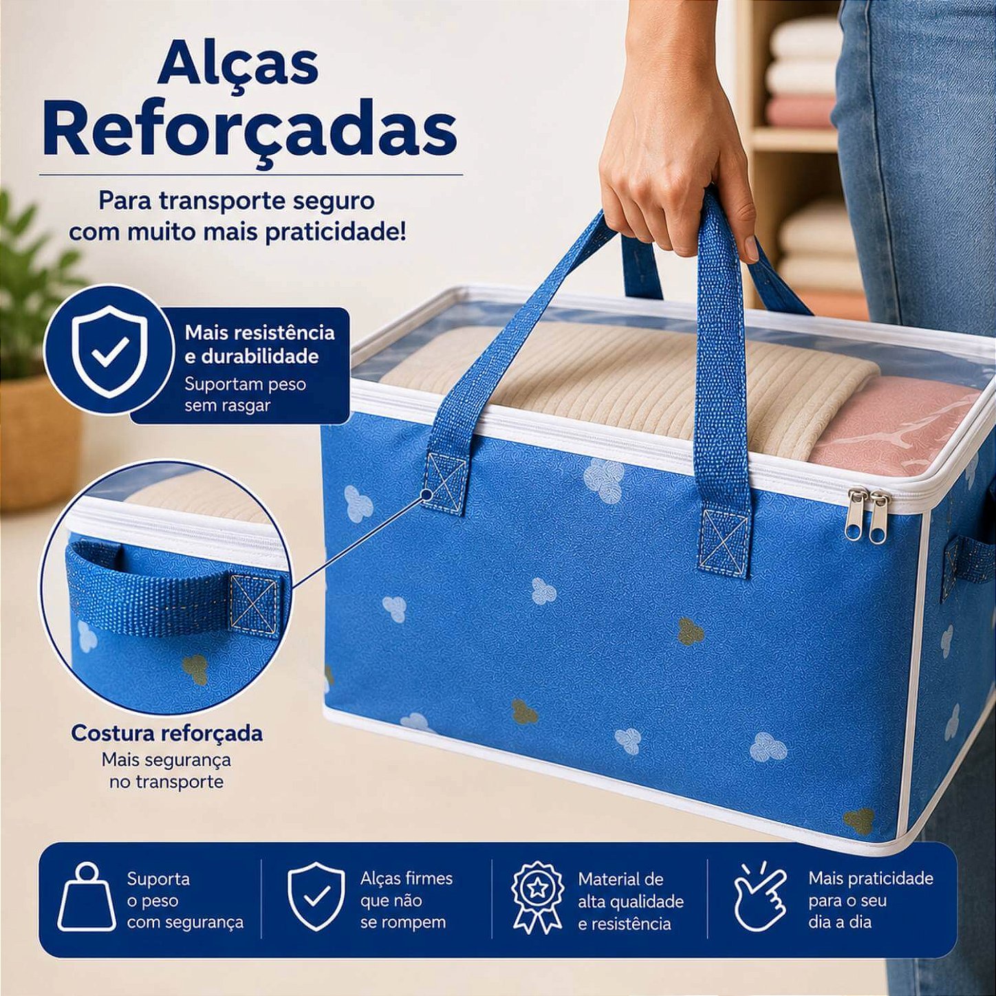 Organizador de Edredons Cobertor Multiuso [Azul]