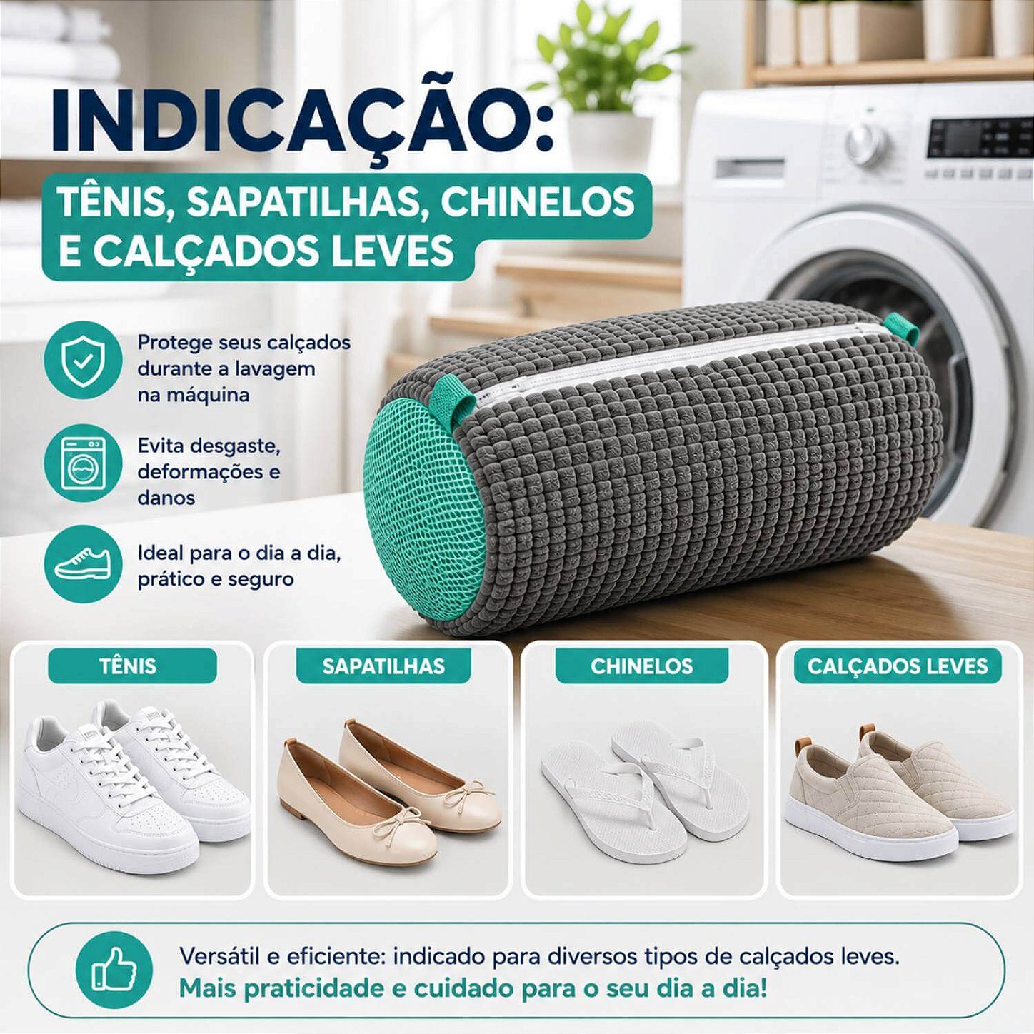 Saco para Lavar Tênis na Máquina de Lavar Roupa