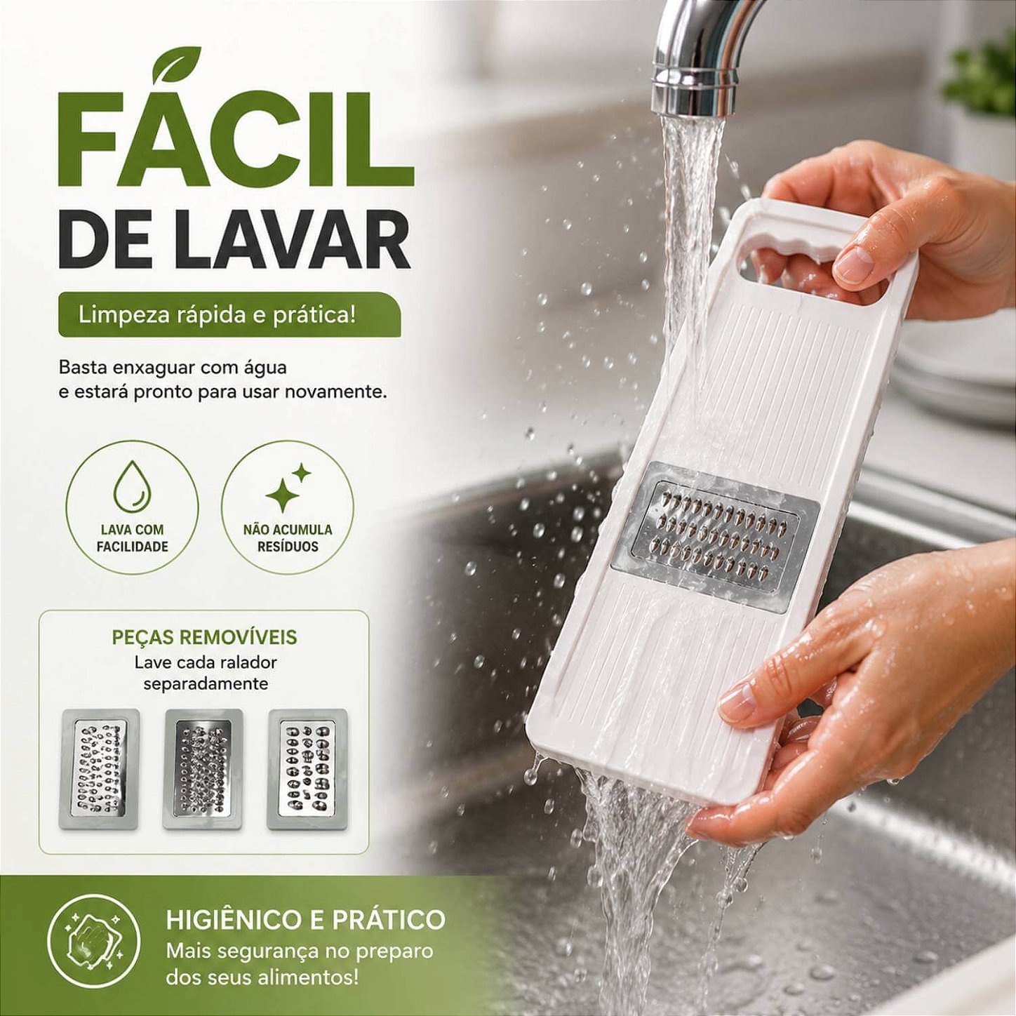 Conjunto de Raladores Multifuncionais para Cozinha