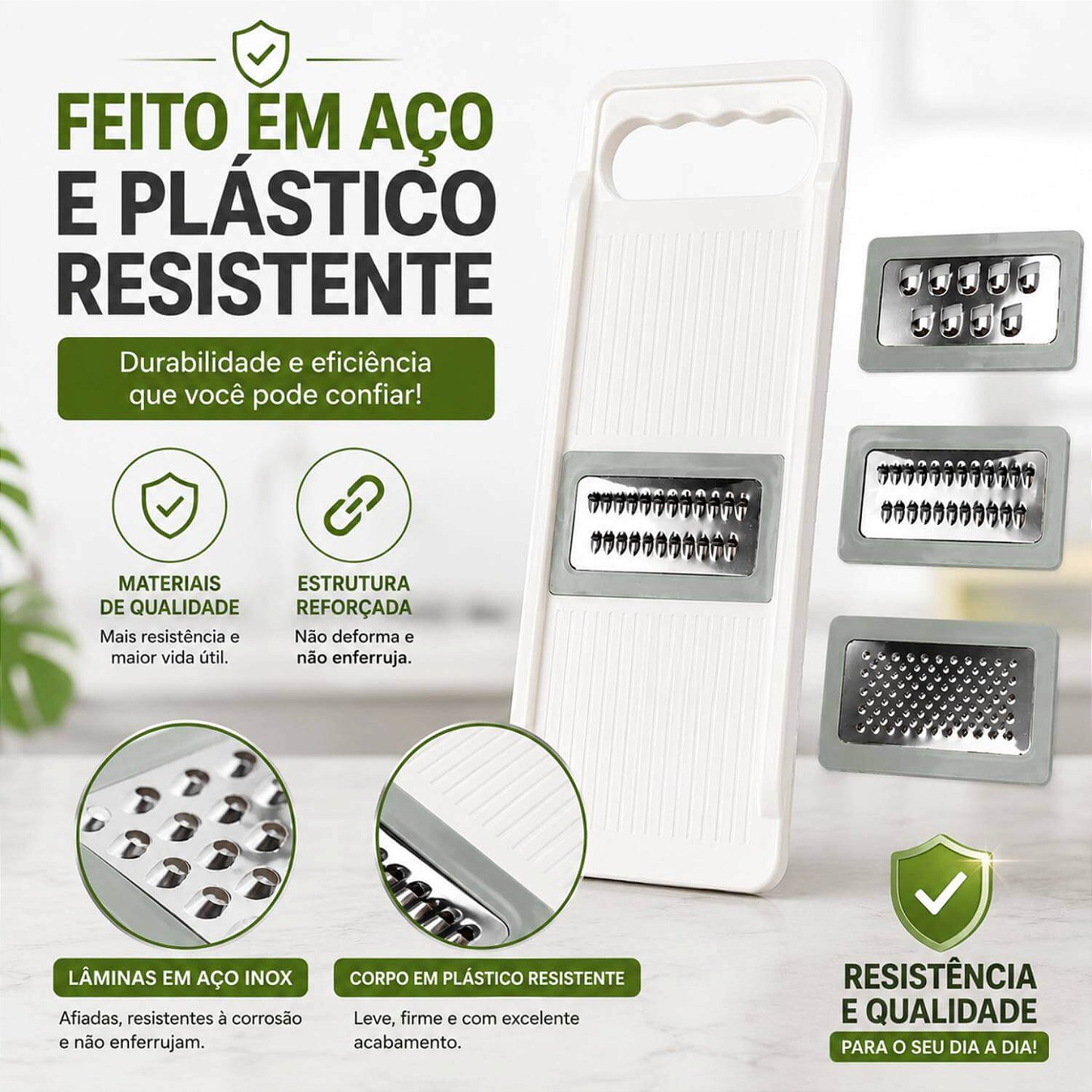 Conjunto de Raladores Multifuncionais para Cozinha