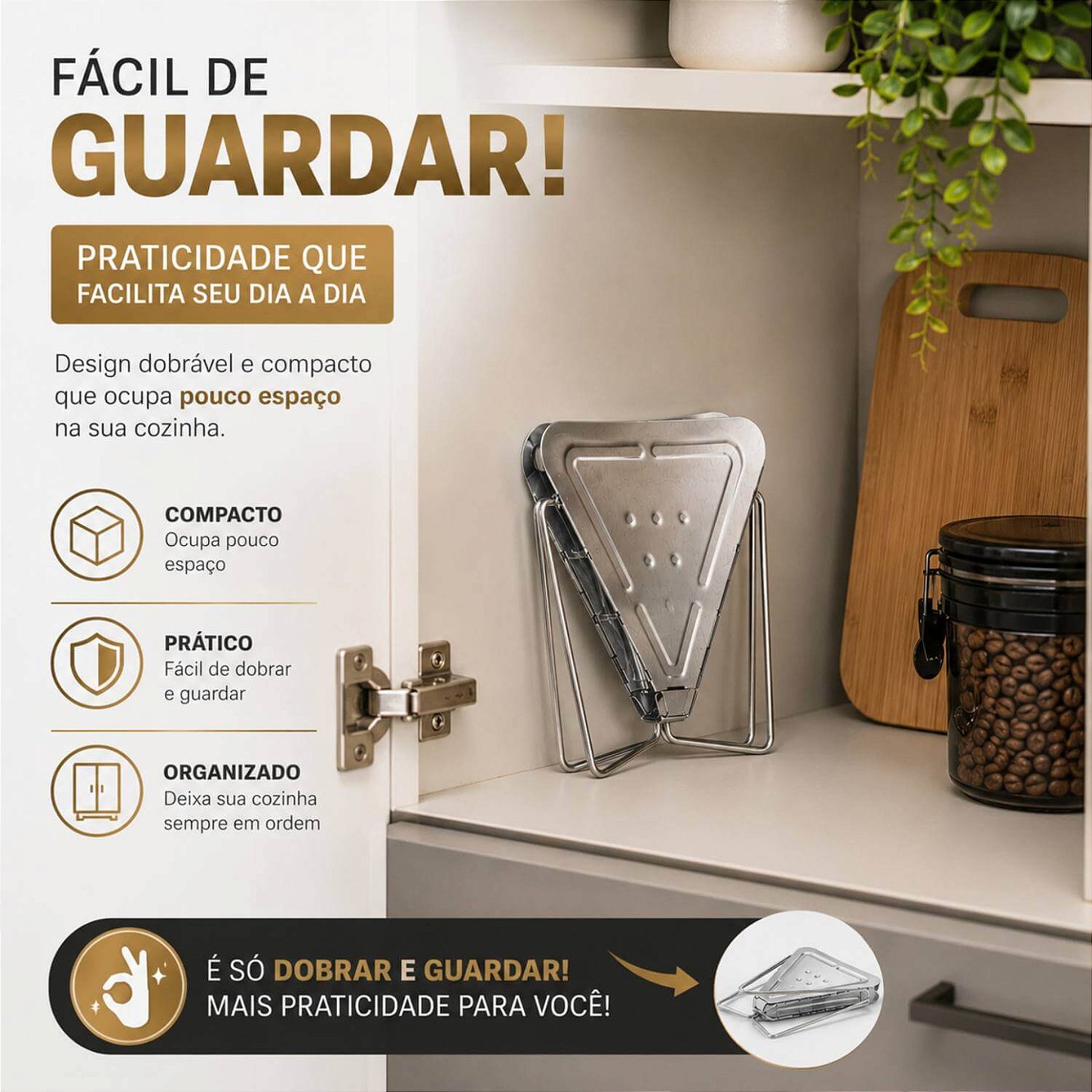 Suporte para Coador de Café em Metal