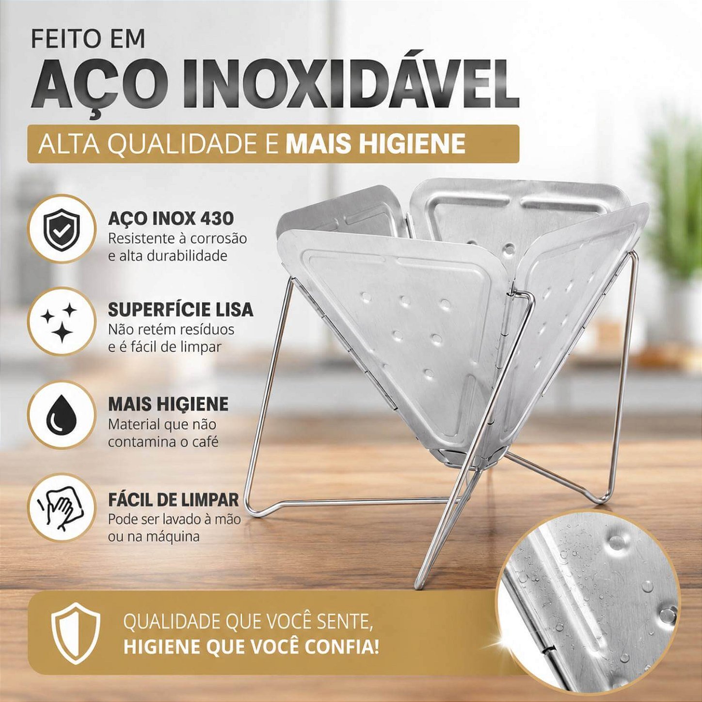 Suporte para Coador de Café em Metal