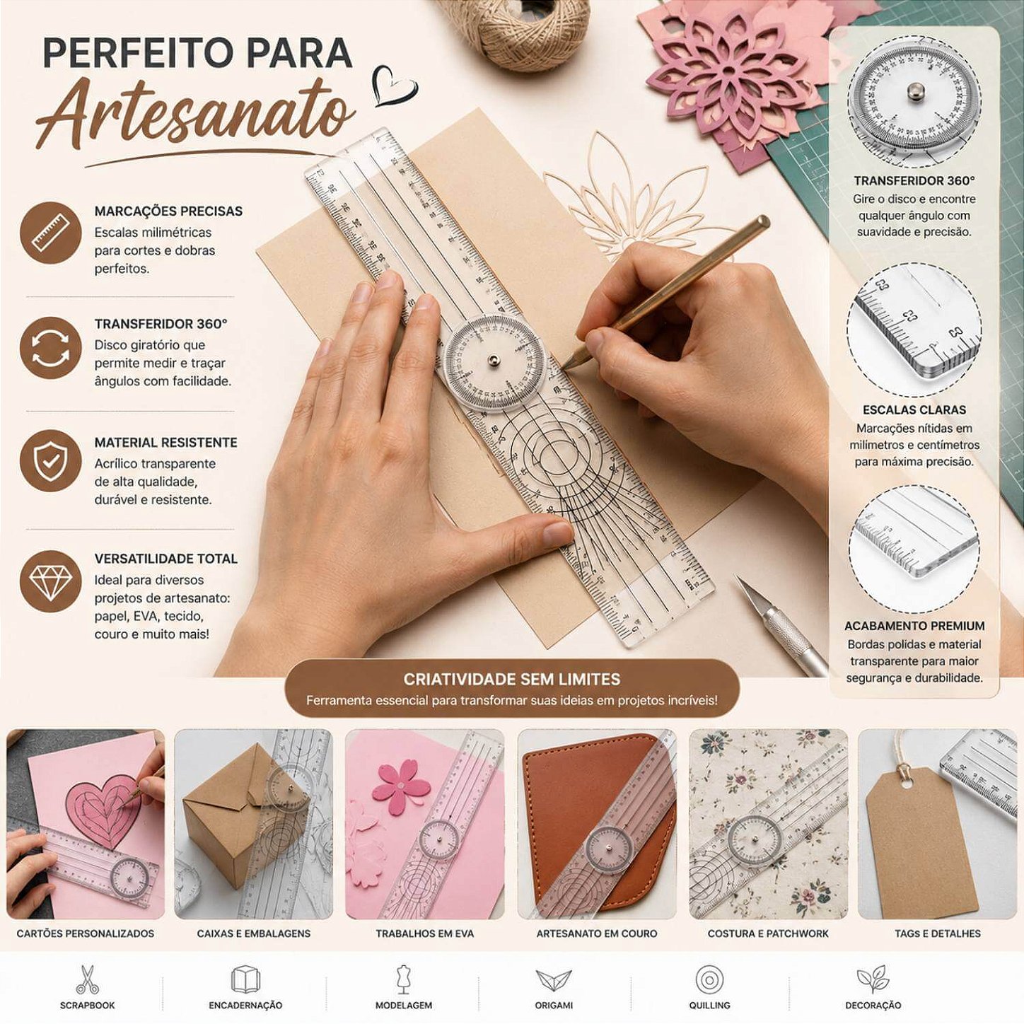 Régua Tipo Goniômetro Fisioterapia Articular Membros