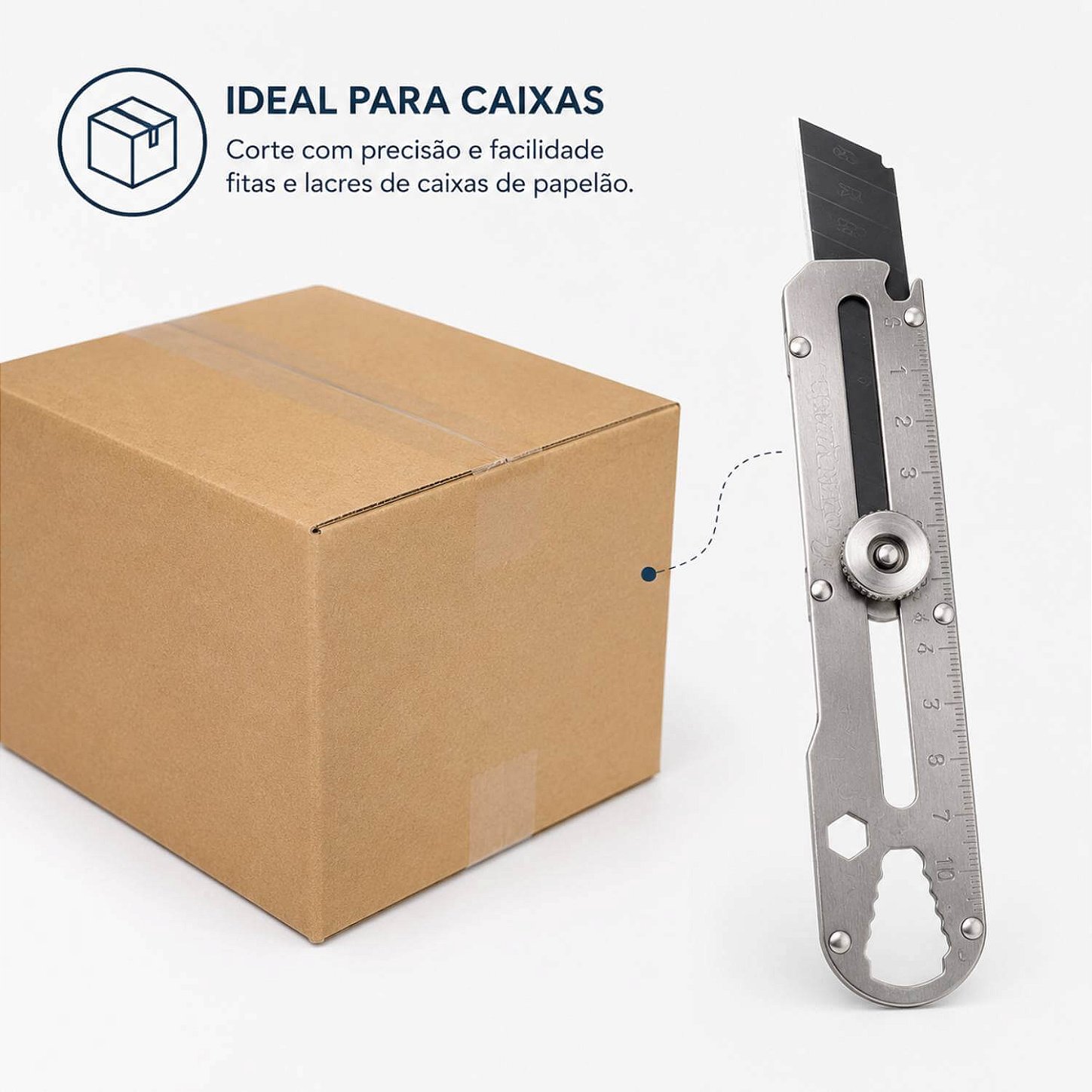 Estilete Multifuncional em Aço Inox